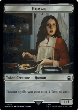 MTG Human (0005) // Alien Insect Double-Sided Token Foil NM Doctor Who - Image 1
