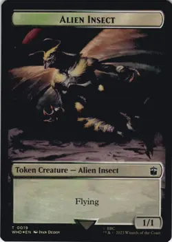 MTG Human (0005) // Alien Insect Double-Sided Token Foil NM Doctor Who - Image 2