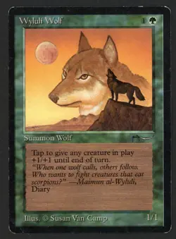 ***Wyluli Wolf Dark*** MTG Arabian Nights Magic Kid Icarus - Image 1