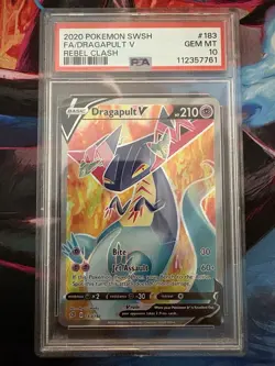 Dragapult V 183/192 - 2020 Pokemon Sword & Shield Rebel Clash Full Art - PSA 10 - Image 1