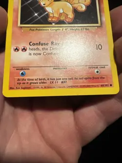 Vulpix - 4th Print 1999-2000 - 68/102 Base Set - Pokemon TCG - Image 3