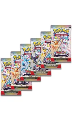 Pokemon Scarlet & Violet Prismatic Evolutions Booster Bundle (6 Packs) - Image 5