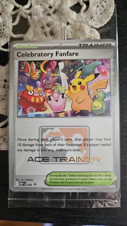 Pokemon TCG Celebratory Fanfare 2025 Ace Trainer Reward Black Star Promo Sealed - Image 1