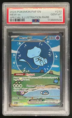 2024 Pokemon Paldean Fates Mew ex Special Illustration Rare #232/091 PSA 10 - Image 1
