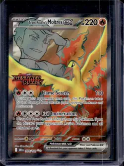 2025 Pokemon Destined Rivals Team Rocket's Moltres ex Stamp #208/182 - Image 1