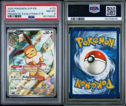 2025 POKEMON SVP EN-SV BSP | PRISMATIC EVOLUTIONS ETB EEVEE 173 PSA 8 - Image 3