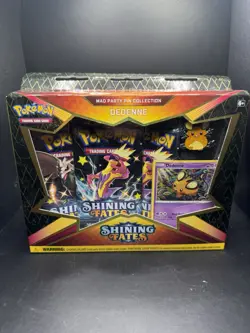 Pokemon TCG: Shining Fates Mad Party Pin Collections Box - Dedenne 820650808685 - Image 1