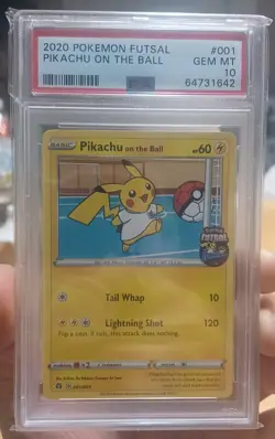Pikachu on the Ball - (Pokemon Futsal) 001/005 GEM MINT PSA 10 - Image 1
