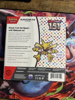 Pokemon TCG Scarlet and Violet - 151 Alakazam ex Collection Box - 4 Packs 820650855269 - Image 2