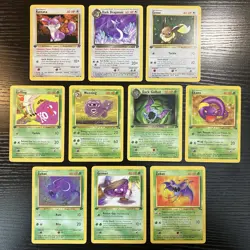 Pokemon First Edition Base Lot - Dark Dragonair, Eevee, Dark Golbat, Weezing - Image 1