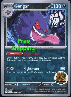 Gengar 057/091 Reverse Holo Pokemon SV: Paldean Fates - Image 1