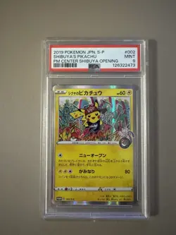 Pokemon Shibuya's Pikachu S-P Promo Holo 002/S-P Japanese 2019 PSA 9 - Image 1