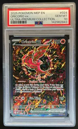 2025 Pokemon MEP Black Star Promos Oricorio ex Full Art #024 PSA 10 - Image 1