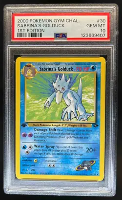2000 Pokemon Gym Challenge 1st Edition Sabrina's Golduck #30/132 PSA 10 - Image 1