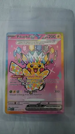 Pokemon TCG Pikachu ex 277/217 Ascended Heroes Special Illustration Rare NM - Image 1