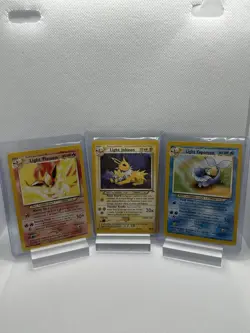 Pokemon Eeveeloution Neo Destiny Light Jolteon Light Vaporeon Light Flareon NM - Image 1
