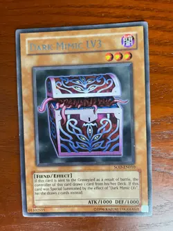 YuGiOh Dark Mimic LV3 SOD-EN010 SINGLE USED EXC COND SEE PHOTOS - Image 1