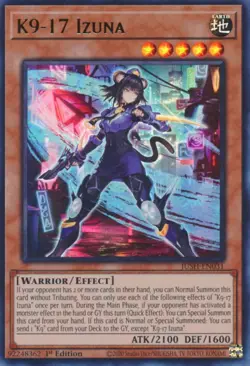 Yu-Gi-Oh! - K9-17 Izuna - JUSH-EN031 - Ultra Rare 1st Edition NM/M - Image 1