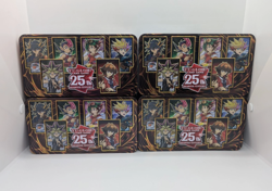 4x YuGiOh! - 25th Anniversary Tin: Dueling Heroes NEW SEALED 4 TINS TOTAL - Image 1