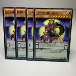 4x Yugioh Lunalight Wolf SHVI-EN012 Common - LP-NM 💎 - Image 1