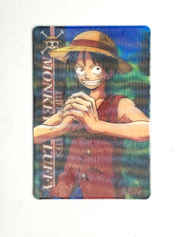 Monkey D Luffy - No.76 - One Piece Gummy Plastic Vintage 3D Card Japanese - Image 1