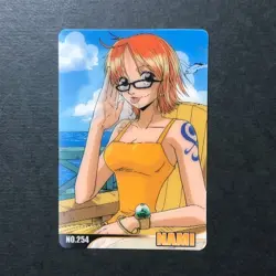 S1720 Very Rare Nami 3D No.254 Japanese One Piece Gumica Vintage Card - Image 1