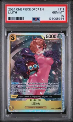 One Piece 500 Years in the Future Super Rare PSA 10 Lilith OP07-111 - Image 1