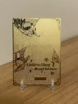 Rem MISPRINT NO NUMBER - Goddess Story Custom Anime Waifu Doujin Gold Metal Card - Image 2