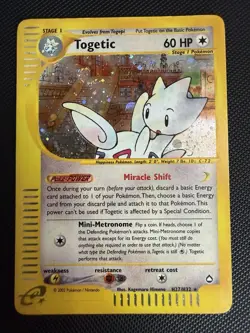 Togetic - H27/H32 - Pokemon Aquapolis Holo Rare Card Vintage TCG - Image 1