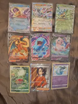 Lot of Pokemon TCG - 9 EX/V/full Art Charizard Holo Cards - Image 1