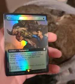 MTG: Power Fist EXTENDED ART FOIL, NM Universes Beyond: Fallout RARE Chase Card! - Image 2