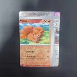 Pokemon TCG NFC Error Miscut Card Vulpix 028/197 Reverse Holo Obsidian Flames - Image 3