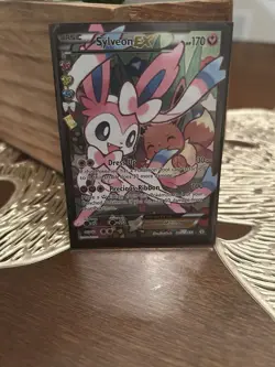 Pokemon Sylveon EX Full Art Holo 170 HP Card RC32/RC32 Fairy Type Pokemon TCG - Image 1