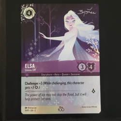 Elsa - Gloves Off 19 D100 Disney100 Promo Lorcana Card NM Free ship - Image 1