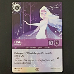 Elsa - Gloves Off 19 D100 Disney100 Promo Lorcana Card NM Free ship - Image 2