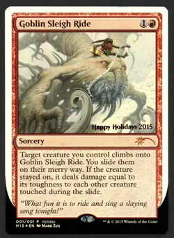 ***FOIL Goblin Sleigh Ride Holiday Promo*** MTG Promo Magic Kid Icarus - Image 1