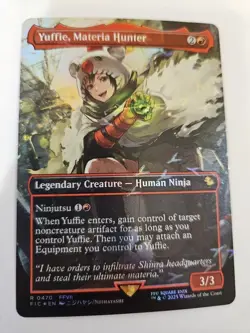 MTG - FINAL FANTASY - Yuffie, Materia Hunter (Borderless) (Chocobo Track Foil) - Image 1