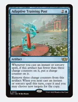 Adaptive Training Post | MTG Tarkir Dragonstorm TDC | Blue Artifact | Rare | NM - Image 1