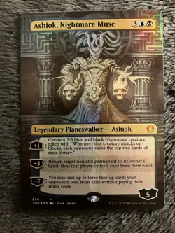 Magic MTG - Ashiok, Nightmare Muse (Borderless) Foil - Theros Beyond Death - Image 1