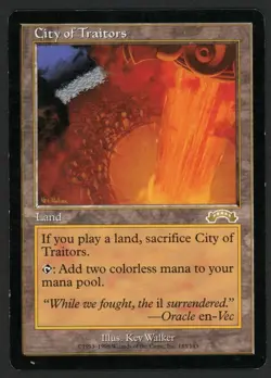 ***City of Traitors (Scratches)*** MTG Exodus Magic Kid Icarus - Image 1