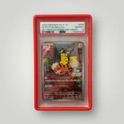 2023 Pokemon Sv-P Japanese Detective Pikachu #098 Det Rtrns Pre-Order PSA 10 &02 - Image 1