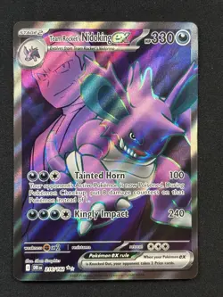 Pokemon Team Rocket's Nidoking EX 216/182 Full Art Holo 330 HP Stage 2 - Image 1