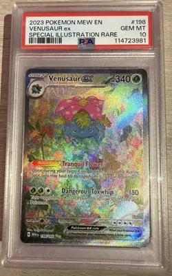 2023 Pokemon MEW EN Venusaur ex Special Illustration Rare #198 PSA Gem Mint 10 - Image 1