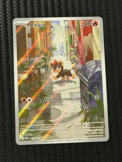 Litleo 139/132 Illustration Rare Pokemon ME01: Mega Evolution Full Art Holo NM/M - Image 1