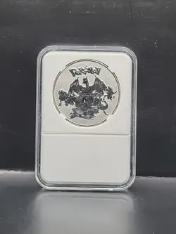Pokemon Pikachu Worth Collection Collectible Silver Coin W/ Case - Image 2