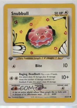 Snubbull 1st Ed. Pokemon Neo Revelation #55 2001 - Image 1
