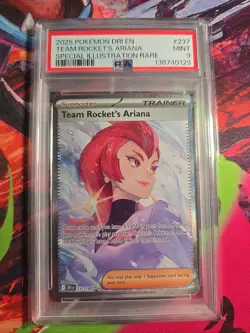 PSA 9 TEAM ROCKET'S ARIANA 237/182 SIR DESTINED RIVALS POKEMON TCG GRADED SLAB - Image 1