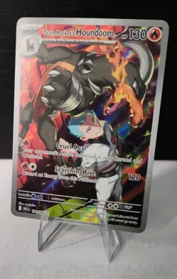Pokemon TCG Team Rockets Houndoom Illustration Rare 191/182 Destined Rivals NM - Image 1