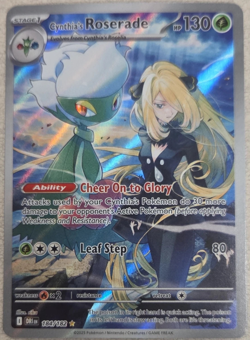 Cynthia's Roserade IR 184/182 SV10 Illustration Destined Rivals NM Pokemon TCG - Image 1