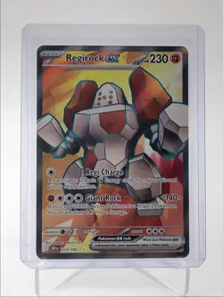 REGIROCK EX 2025 POKEMON DESTINED RIVALS ULTRA RARE C 214/182 Q5542 - Image 1